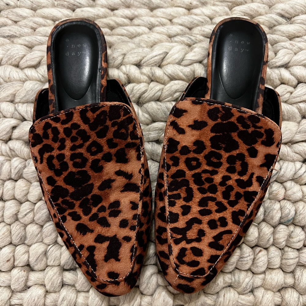 A New Day Leopard Slip On Closed-Toe Flats